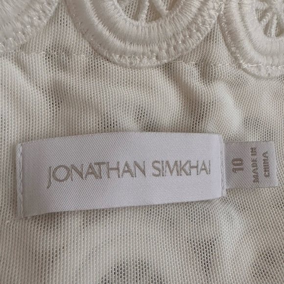 Jonathan Simkhai Jaycee Lace Fringe Midi Dress in White - Picture 10 of 15